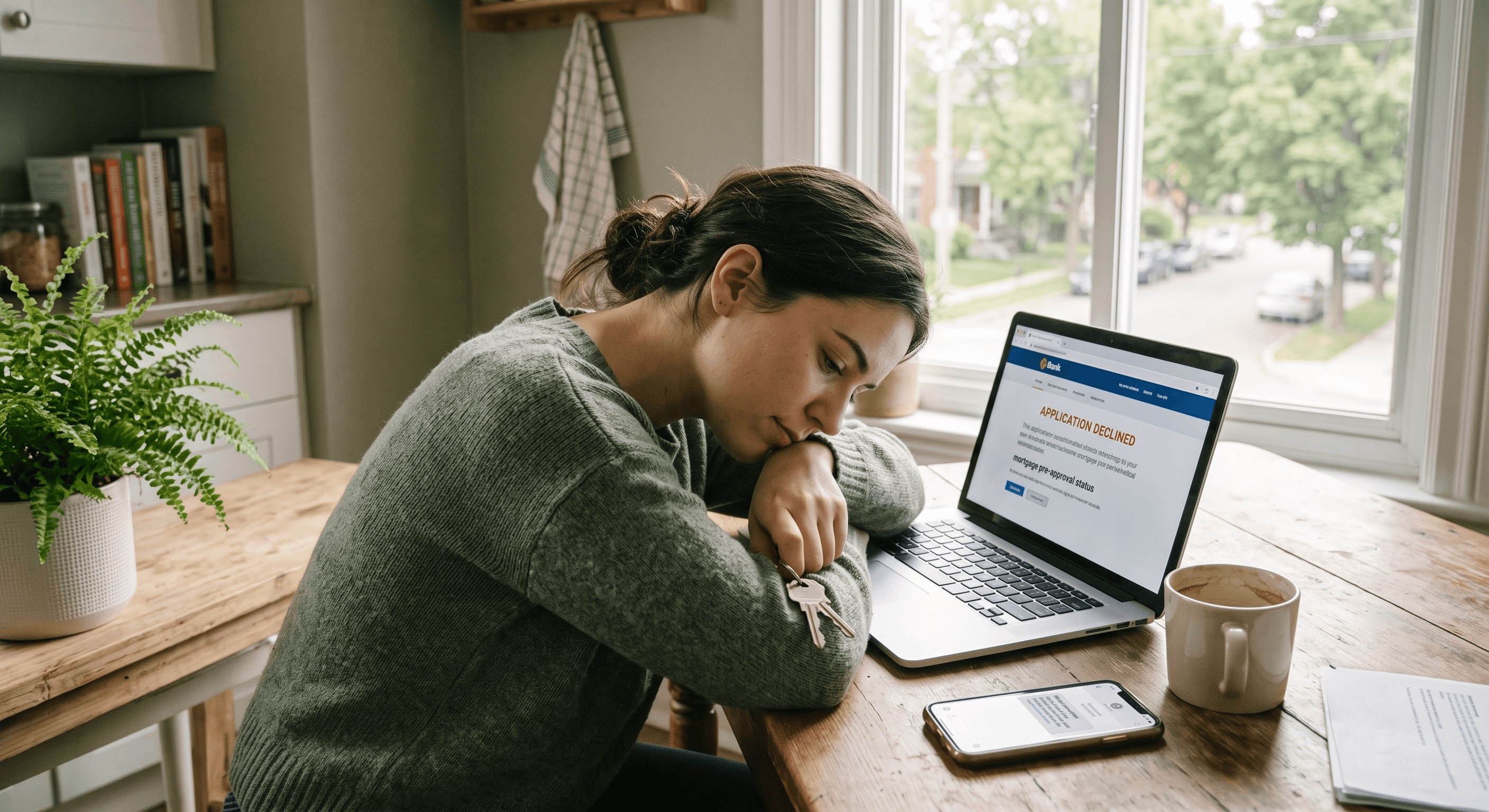 Young Lady disappointed with another mortgage decline