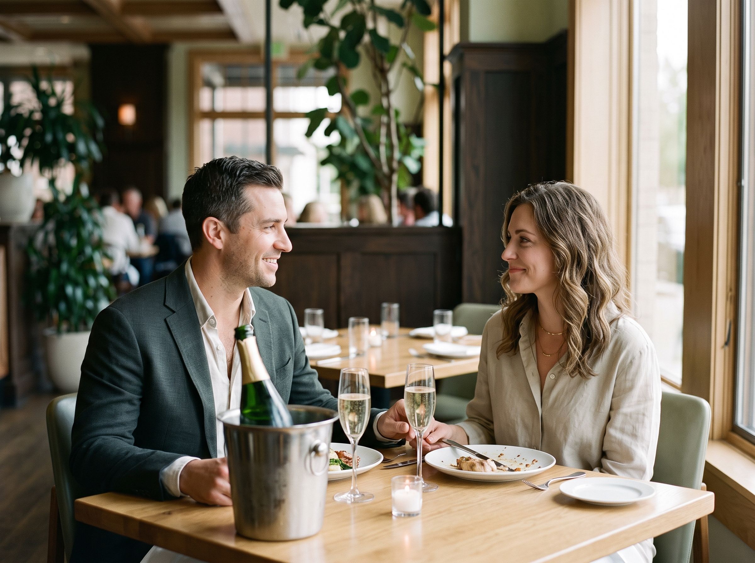 A couple celebrating their rent-to-own success